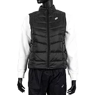 Asics [2032C670-001] 女 羽絨背心 運動 休閒 立領 鴨絨 保暖 冬季 舒適 輕量 亞瑟士 黑 2XL 黑