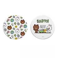 【LINE Friends】珪藻土吸水杯墊 環保系列 珪藻土 杯墊 (2入/組) (10*10*0.9cm) 綠色生活