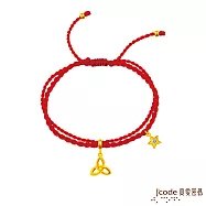 J&rsquo;code真愛密碼金飾 雙魚座-幸福結 黃金紅繩手鍊