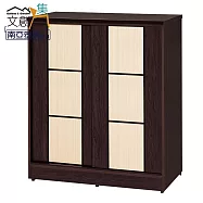 【文創集】摩斯 環保3尺南亞塑鋼推門鞋櫃 時尚雙色