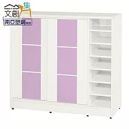 【文創集】摩斯 環保3.8尺南亞塑鋼推門鞋櫃 時尚雙色