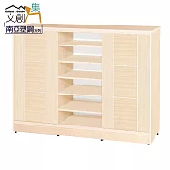 【文創集】摩斯 環保4.6尺南亞塑鋼推門鞋櫃 時尚木紋