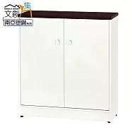 【文創集】雷凱 環保2.8尺南亞塑鋼二門鞋櫃 時尚雙色