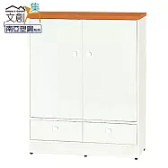 【文創集】雷凱 環保2.8尺南亞塑鋼開門二抽鞋櫃 時尚雙色