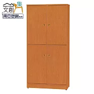 【文創集】雷凱 環保2.8尺南亞塑鋼四門鞋櫃 時尚木紋