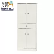 【文創集】雷凱 環保2.4尺南亞塑鋼四門單抽高鞋櫃 時尚雙色