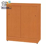 【文創集】摩卡 環保3尺南亞塑鋼推門鞋櫃 時尚木紋