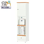 【文創集】波莉 環保1.5尺南亞塑鋼單門單抽層架高餐櫃/收納櫃 時尚雙色