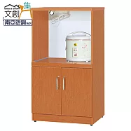 【文創集】泰亞 環保2.1尺南亞塑鋼二門層架中餐櫃/收納櫃 時尚木紋