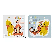 【Disney迪士尼】軟式珪藻土吸水杯墊 珪藻土 杯墊 (2入/組) (10*10*0.5cm) 【收納王妃】 跳跳虎與維尼-方