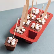 《La Cafetiere》英國 8格矽膠巧克力模+點心匙24入 | 點心模具