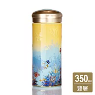 《乾唐軒活瓷》 海底世界隨身杯 / 大 / 雙層 / 350ml 黃藍貼花