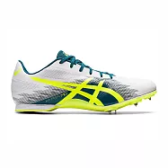 Asics Hyper MD 7 [1091A018-100] 男女 田徑 釘鞋 中距離 支撐 輕量 亞瑟士 白 螢光黃 25.5cm 白/螢黃