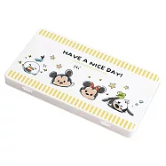 【Disney 迪士尼】隨身口罩收納盒 Tsum系列 口罩收納 收納盒 (18.4*10.4*1.5cm) 黃線米奇家族