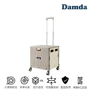 【韓國昌信生活】Damda摺疊購物車(米/粉/深藍/奶茶灰/泰奶/香蕉牛奶) 奶茶灰