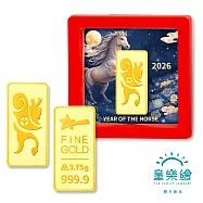 【童樂繪金飾】1台錢幸運貔貅luckystar黃金金塊金條(鎮宅、避邪、化煞、轉運、增財)