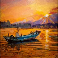 【玲廊滿藝】胡令豪-海口嚥日30x30cm