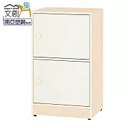 【文創集】捷安 環保1.6尺南亞塑鋼二門置物櫃/收納櫃 時尚雙色