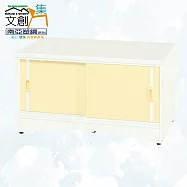 【文創集】南亞塑鋼 馬蒂爾多彩2.7尺雙推門座鞋櫃(二色可選) 英倫米黃雙色