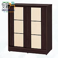 【文創集】南亞塑鋼 古爾多多彩3尺雙推門鞋櫃(八色可選) 白橡&胡桃木紋雙色
