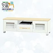 【文創集】南亞塑鋼 雪菲多彩5.2尺雙開門單抽屜塑鋼電視櫃(六色可選) 米黃雙色