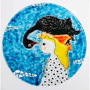 【玲廊滿藝】陳靜智-小紅帽之動物戲-黑天鵝45x45cm