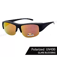 【SUNS】寶麗來偏光太陽眼鏡 半框偏光墨鏡(可套式) 男女適用 防眩光 抗UV400 水銀鏡面 紅水銀