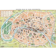 義大利 IFI 海報/包裝紙 巴黎地圖2