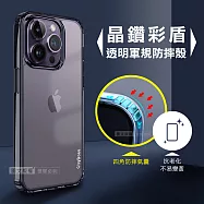 CITY晶鑽彩盾 iPhone 14 Pro Max 6.7吋 抗發黃透明殼 氣囊軍規防摔殼 手機殼 (遠峰藍)