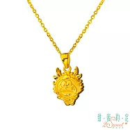 甜蜜約定 Doraemon 幸運龍哆啦A夢黃金墜子-立體硬金款 送黑皮繩項鍊