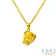 甜蜜約定 Doraemon 幸運羊哆啦A夢黃金墜子-立體硬金款 送黑皮繩項鍊