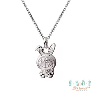 甜蜜約定 Doraemon 幸運兔哆啦A夢純銀墜子 送黑皮繩項鍊