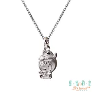 甜蜜約定 Doraemon 幸運馬哆啦A夢純銀墜子 送黑皮繩項鍊