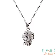 甜蜜約定 Doraemon 幸運豬哆啦A夢純銀墜子 送黑皮繩項鍊