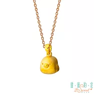 甜蜜約定2SWEET 單純拉拉熊Rilakkuma立體黃金墜子 送黑皮繩項鍊