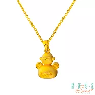 甜蜜約定2SWEET 疊疊樂拉拉熊Rilakkuma立體黃金墜子 送黑皮繩項鍊