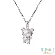 甜蜜約定2SWEET 跳格子拉拉熊Rilakkuma純銀墜子 送黑皮繩項鍊