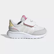 Adidas Run 70s AC I [GW1485] 小童 慢跑鞋 運動 休閒 寬楦 柔軟 避震 魔鬼氈 白 粉 16 白/粉紅