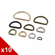 糊塗鞋匠 優質鞋材 N313 D字扣 10個 B02 13mm銀黑