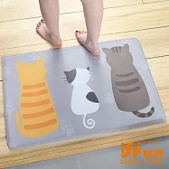 【iSFun】萌貓背影*療癒動物絨毛腳踏地墊50x80cm