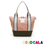 CILOCALA 亮彩尼龍防潑水托特包 (中) 粉