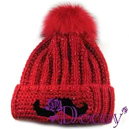 【Decoy】伯爵鬍子*加厚毛線帽 紅