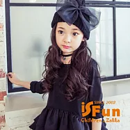 【iSFun】蕾絲蝴蝶結*復古時尚毛線帽 黑