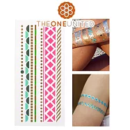 【The One】歐美時尚金屬感紋身貼(中)-5-幾何形象