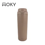 【WOKY 沃廚】All-P輕芯鈦瓷雙飲保溫瓶780ml(5色可選) 奶茶色