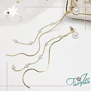 【伊飾童話】仙女眼淚*珍珠流蘇925銀針耳環