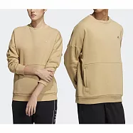 Adidas Wrd Wrd Crswt [HM2687] 男女 長袖上衣 運動 訓練 休閒 舒適 刷毛 亞洲版 卡其 XL 卡其