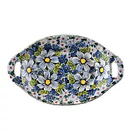 波蘭陶 靜謐星辰系列 雙耳長形深餐盤 32.5cm 波蘭手工製