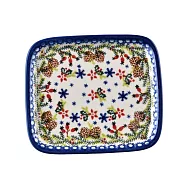 波蘭陶 初春遊樂園系列 長形餐盤 18cm 波蘭手工製