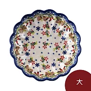波蘭陶 初春遊樂園系列 波浪盤 大 波蘭手工製